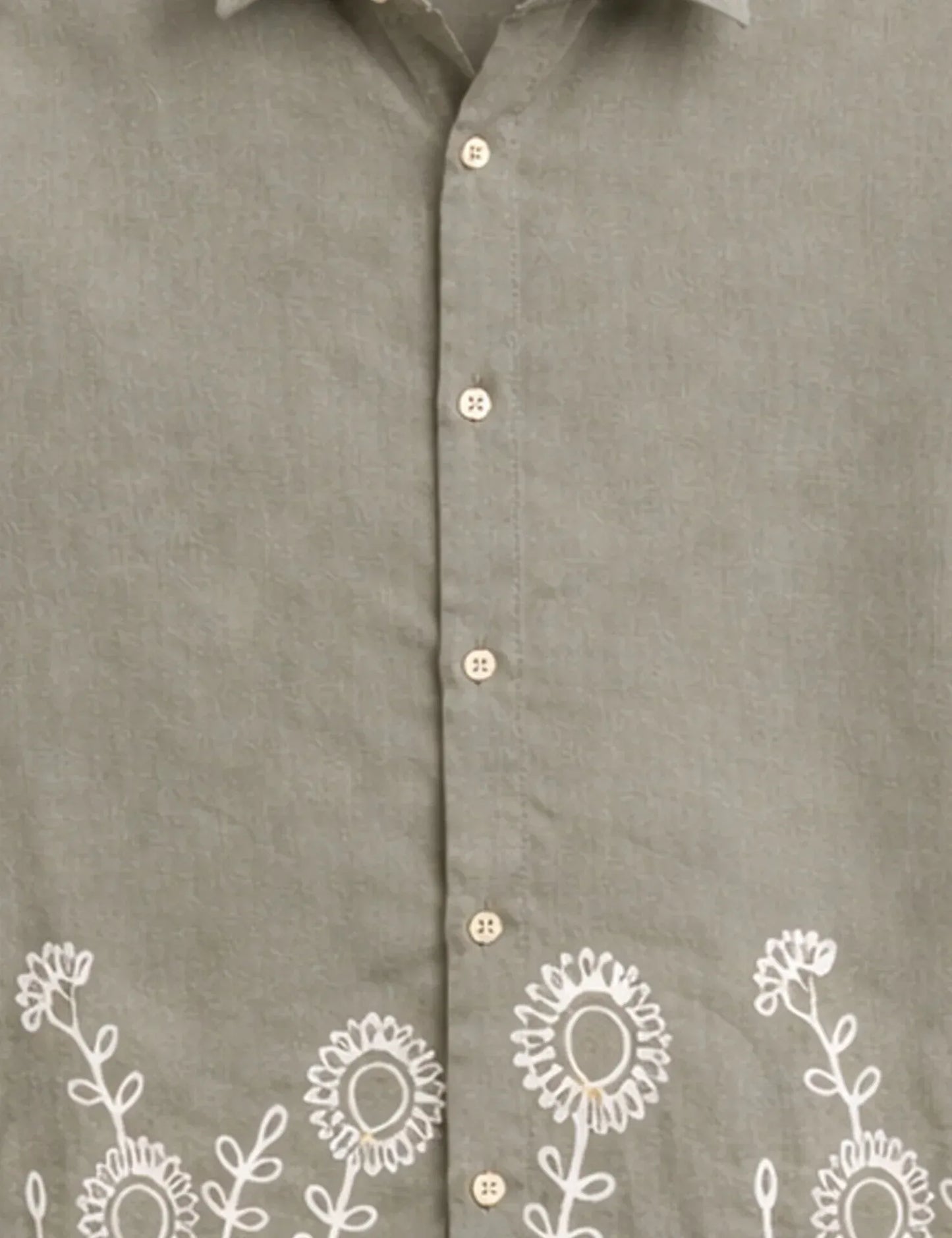Premium Floral Embroidered Short Sleeve Shirt