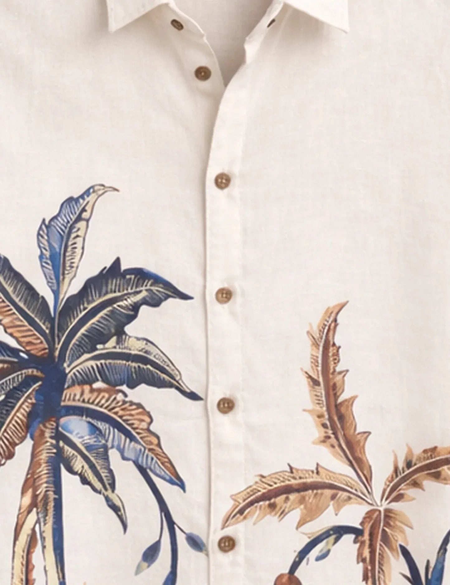 Premium Tropical Palm Print Half Sleeve Shirt