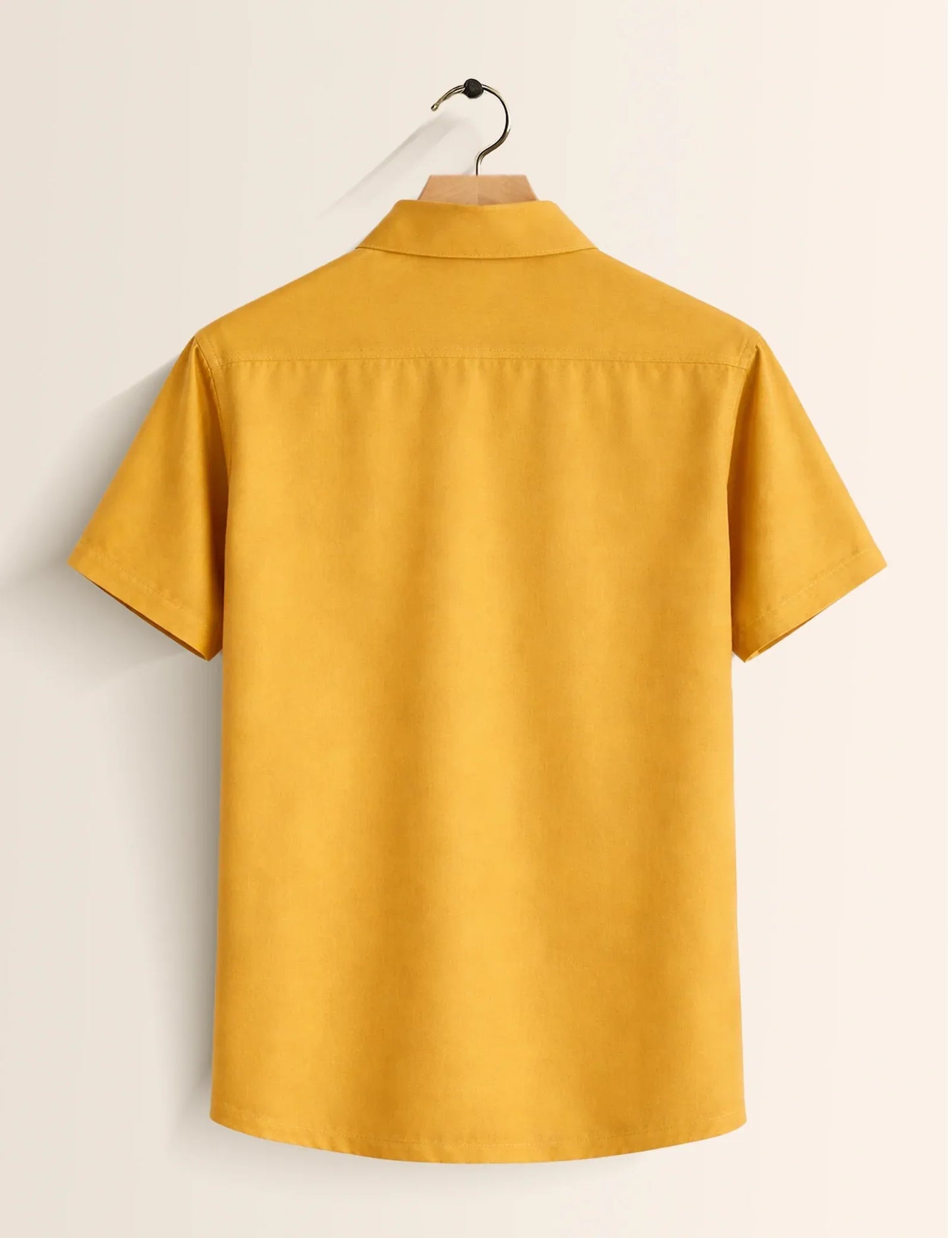 Premium Golden Landscape Print Half Sleeve Shirt