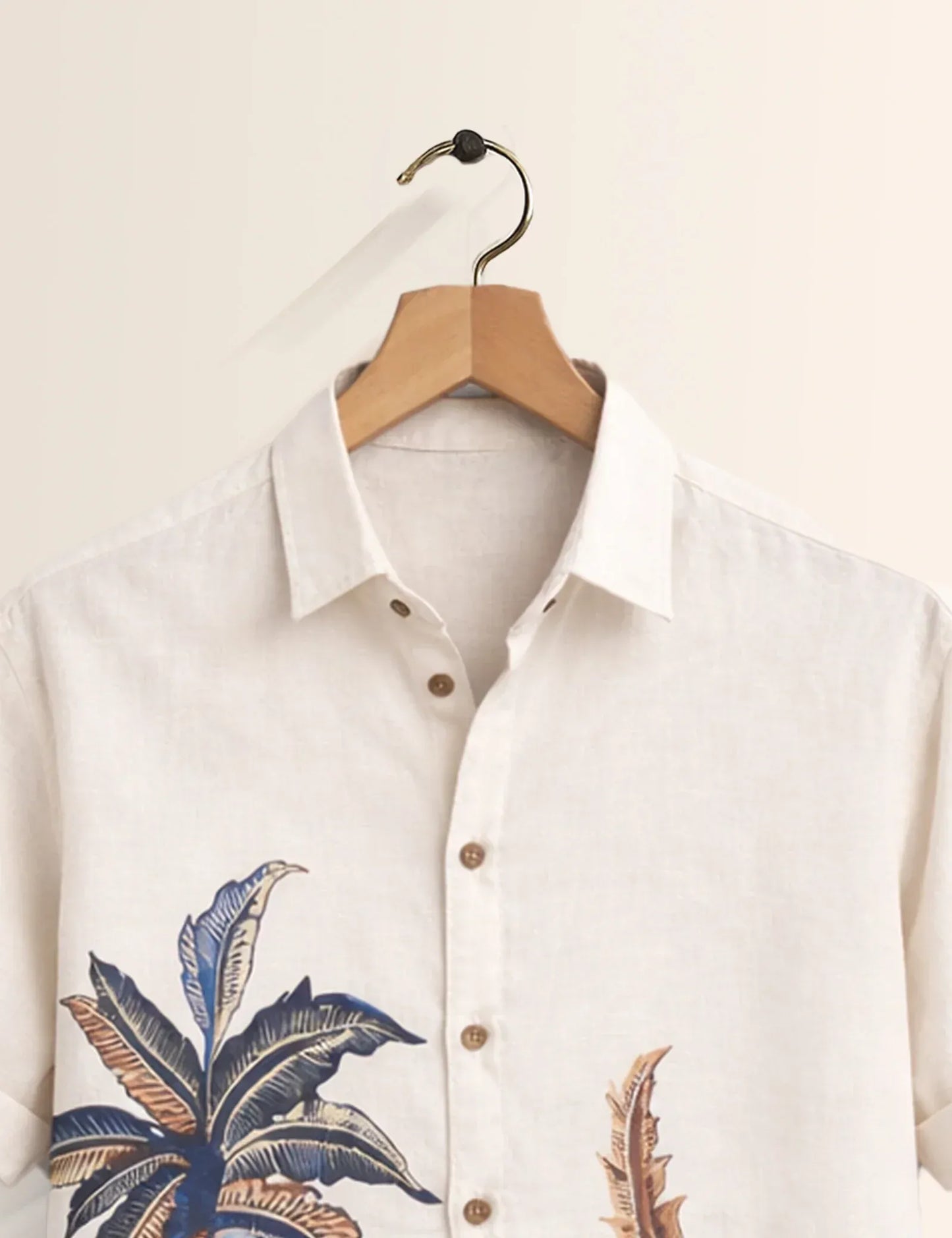 Premium Tropical Palm Print Half Sleeve Shirt